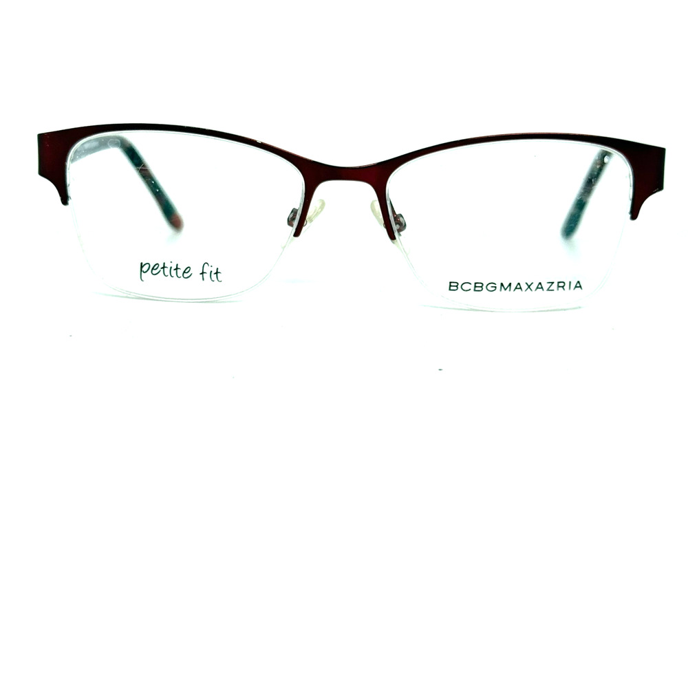 BCBG Maxazria Cat Eye Half Frame Eyeglasses Irina Wine‎ 49 16 125 H20747f